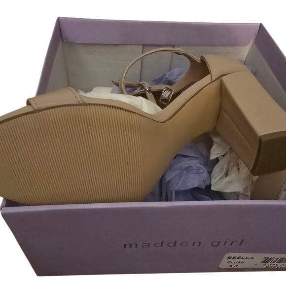 Madden Girl Beella Blush Ankle Strap Heels NEW Size 9 - Picture 6 of 6